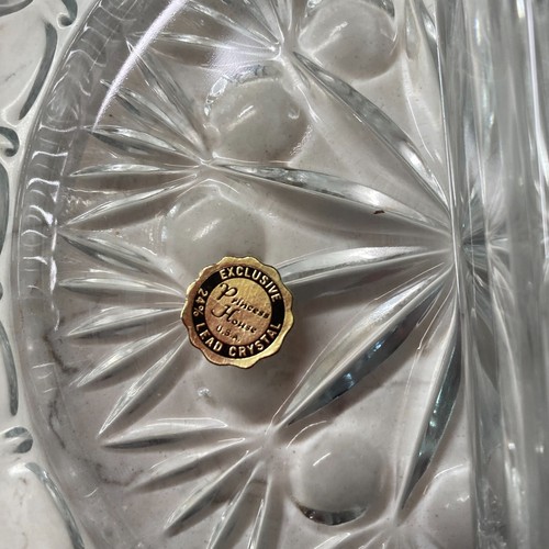 Vintage Princess House 829 Lead Crystal Radiant Relish Bowl Divided Candy Dish - Imagen 3 de 9