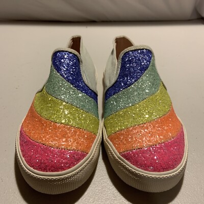 Cupcake couture Girls Slip on Rainbow Shoes Size 4 [F1]