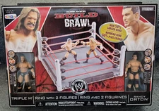 WWE JAKKS DELUXE BUILD N BRAWL WRESTLING RING WITH FIGURE PLAYSET HHH ORTON