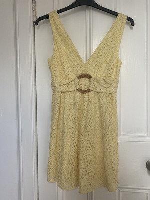 topshop yellow lace dress