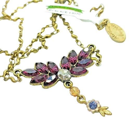 Beautiful Necklace With Gemstone And Colourful Crystals By Michal