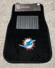 NFL - 2-piece Embroidered Car Mats Football Team Logo 18" x 27" Miami Dolphins