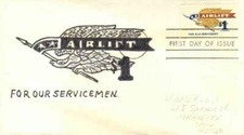 United States Scott 1245 Pencil address with crease