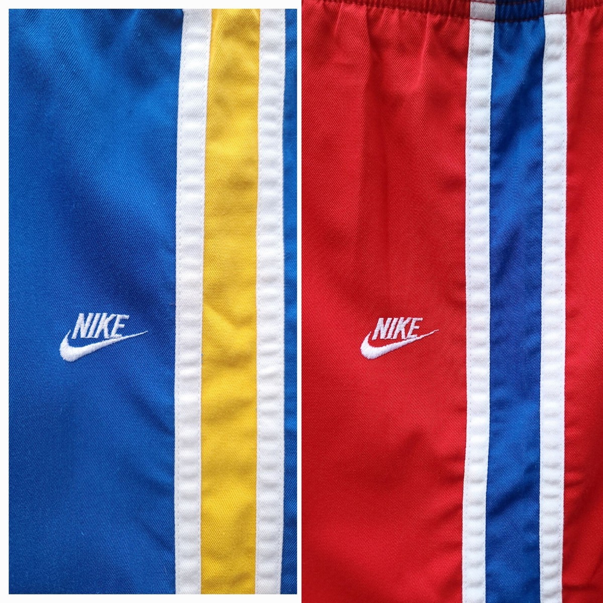 2 Rare VTG 80s NIKE Blue Tag Label Striped Track Pants Boys 2 Rare VTG 80s NIKE Blue Tag Label Striped Track Pants Boys