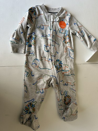 Carters Baby Boy Gray Lion Knit Sleeper Size 6 M New - Picture 3 of 6