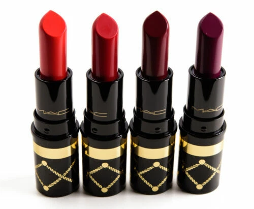 MAC-Nutcracker~Sweet RED Lipstick Kit~4 Shades +Keepsake Box~Great Gift.