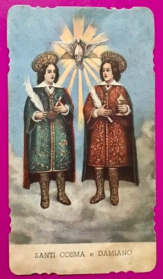 Santino Holy Card, Martyrs Cosmas And Damian -Ref. 6689