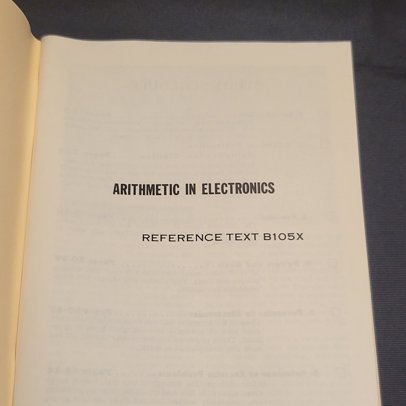 Arithmetic In Electronics Reference Text B105X National Radio Institute ...