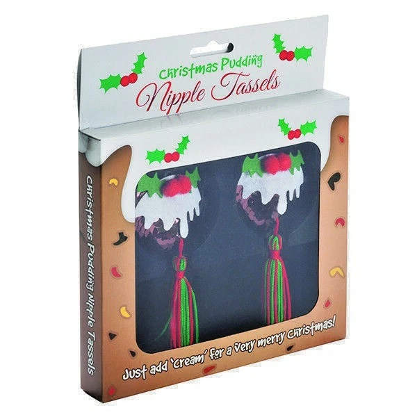 DIABOLICAL GIFTS Christmas Pudding Nipple Tassels - Posted in a Mailing Bag (Read Description)