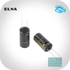 220UF 63V ELNA SILMIC II RFS series audio electrolytic capacitor 16x32mm
