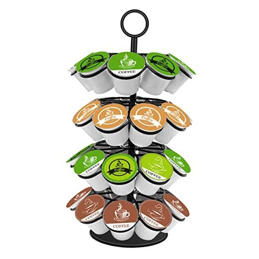 Coffee Pod Holder, Storage Compatible with K-Cups(36 Pods), Kitchen Black