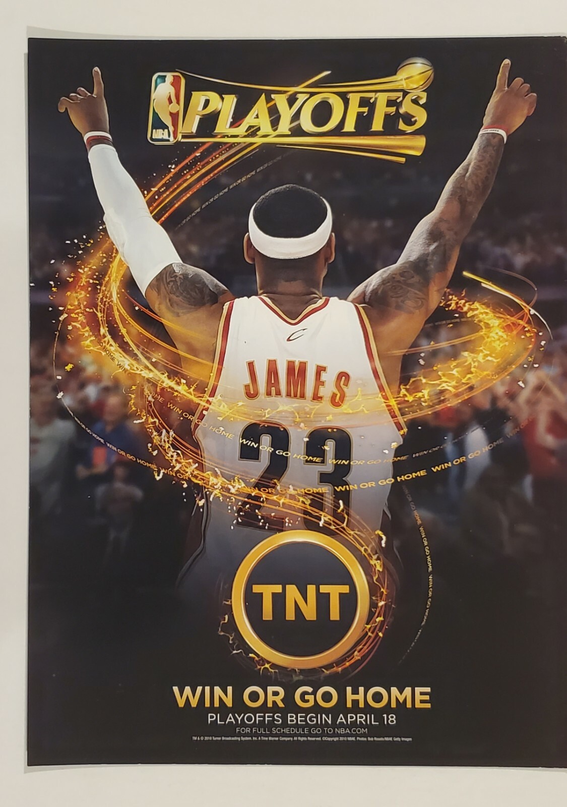 Original 2010 TNT NBA Basketball print ad Lebron James