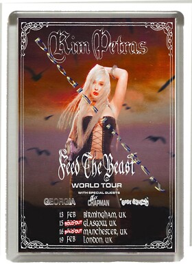 Kim Petras - Feed The Beast Tour 2024 - UK Venues - Kühlschrankmagnet Jumbo 90 x 60 mm