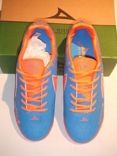 PIRMA Indoor Soccer Shoes / Cleats IMPERIO Style 578 Blue/Orange Neon US 6 NIB - Picture 2 of 8