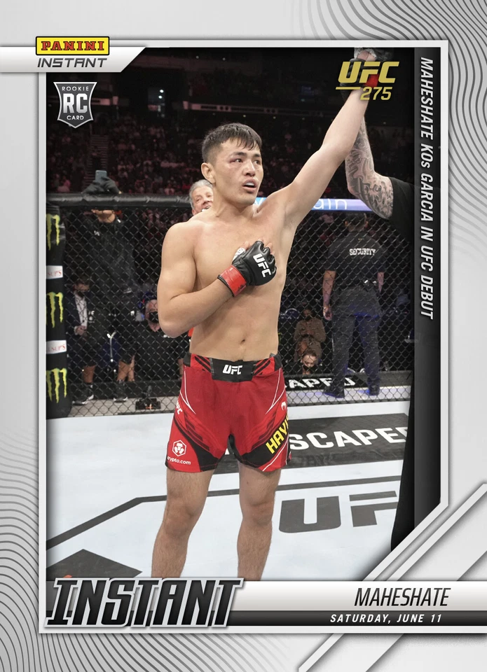 2022 Panini Instant UFC Maheshate ROOKIE CARD UFC DEBUT 1/191 SP #49 RC 🔥🔥 - Image 3 of 3