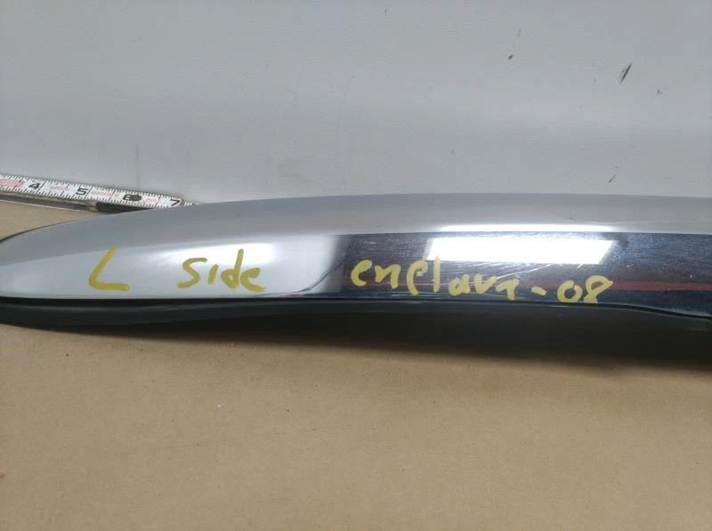 2008 BUICK ENCLAVE LEFT DRIVER Side ROOF LUGGAGE RACK CHROME 原始设备制造商+ — 第 3/4 张图片