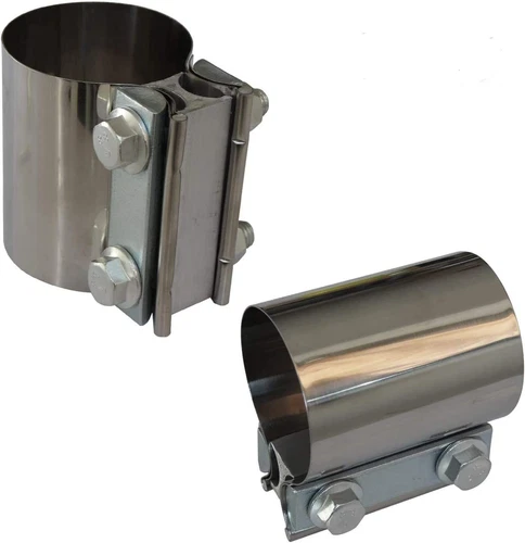 2PC Exhaust Clamps 2Inch Butt Joint Exhaust Pipe Muffler Clamp Band T304 for Car - Bild 10 von 10