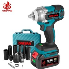 Cordless Impact Wrench 520 Nm For Makita 18V Battery, 1/2 Inch Brushless Kit UK
