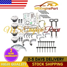 Engine Overhaul Rebuild Pistons Valves Seals Kit For Buick Chevrolet GMC 2.4L