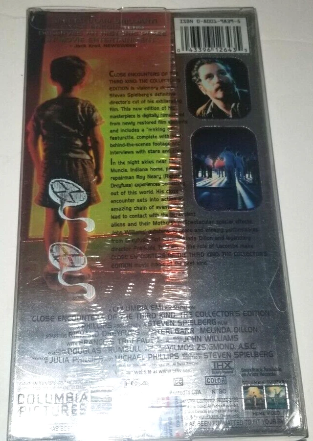 Close Encounters of the Third Kind (VHS, 1998, Closed Captioned) Sealed! - Image 2 of 4