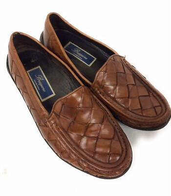 Brown Braided Leather Bragano Loafer Shoes Size 9.5 Medium Fit. Cole Haan | Shoes | Bragano Italy Cole Haan Brown Woven  main image 3