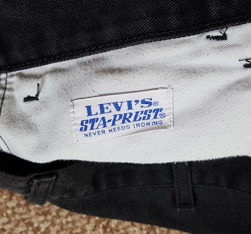 Levi's 566 Vintage Sta-Prest Denim Jeans Made in Italy - Picture 9 of 11