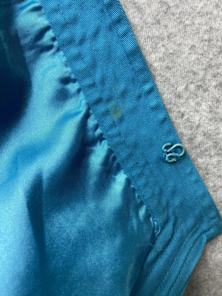 Chico’s Jacket Womens Size 3 (XL) Blue Floral Embroidered Beaded Button Front Bo - Image 3 of 4