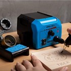 YIHUA 939-II Houtpyrograveerset met verstelbare pyrograveerpen, softgrip, 20 metalen opzetstukken, 2 modellen, veilige houder (4 houten delen