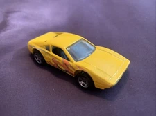 Hot Wheels Ferrari Twister Yellow Die Cast Toy Car Mattel 1977 Thailand