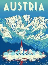 Innsbruck Austria Europe Retro Travel Decor A...