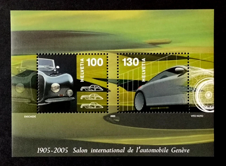 Switzerland "CARS ~ 100 YEARS OF INTERNATIONAL AUTO SHOW" MNH MS 2005 - Image 3 of 4