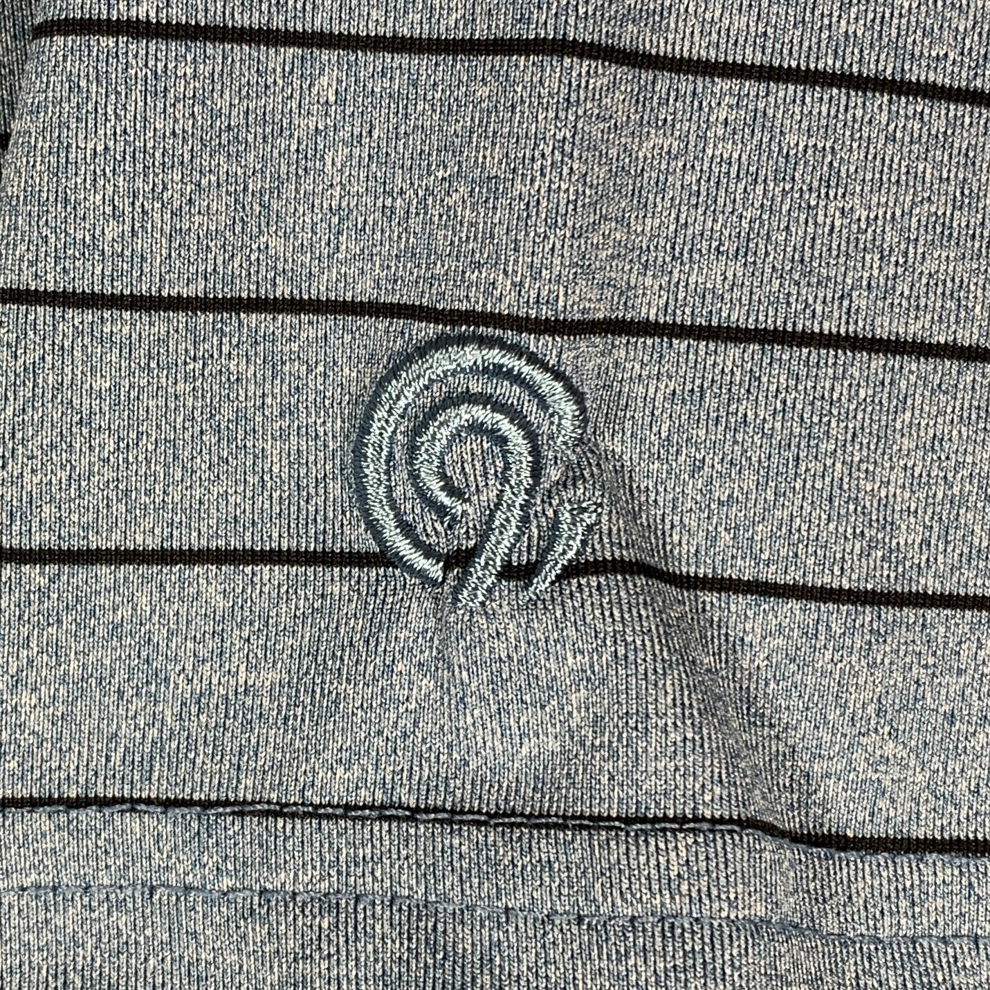 C9 Champion Mens M Short Sleeve Golf Polo Shirt Blue Stripe Embroidered Medium