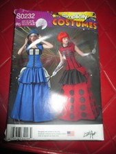 UNCUT Simplicity WOMAN'S CORSET COSTUMES Sewing PATTERN 0232 - Size 14-22