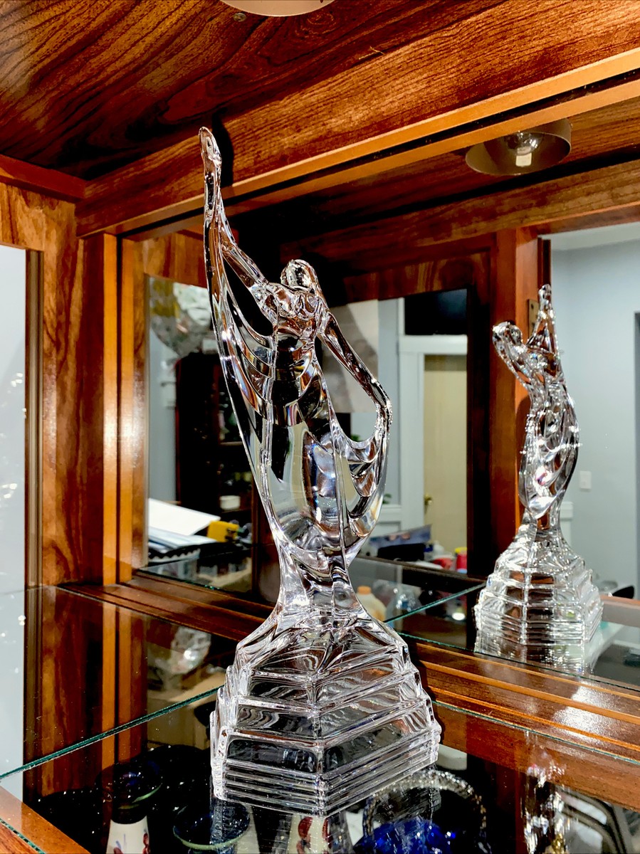 Royal Crystal Rock Elegant Lady Dancer Art Deco Glass Figurine 11
