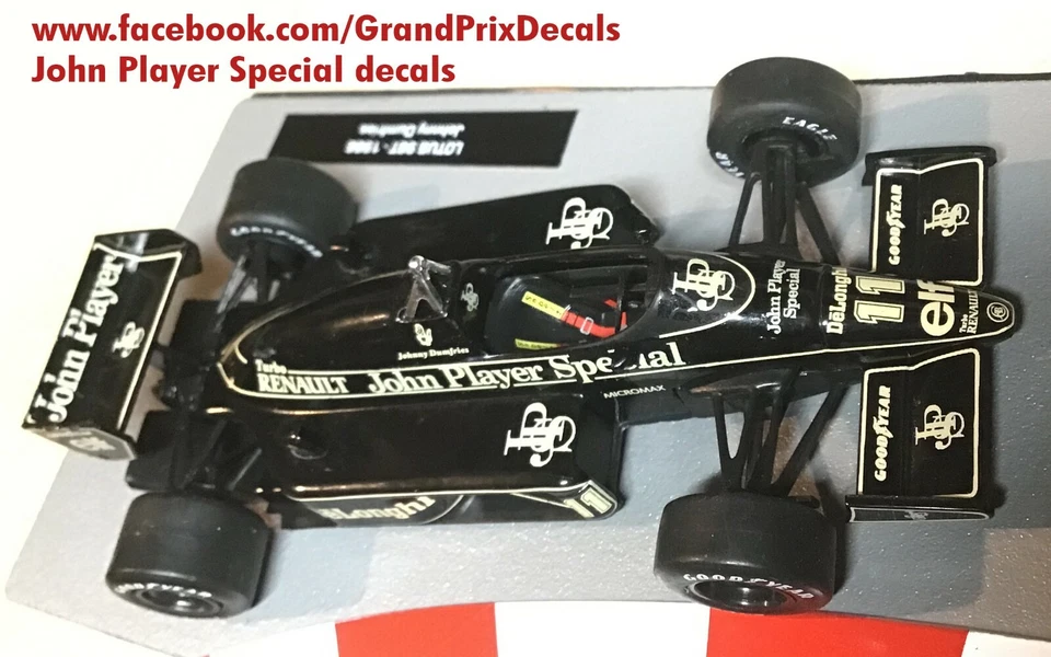 LOTUS 98T 1986 water slide DECALS - JPS / Senna / Laurels 1:43 F1 Car Collection - Image 2 of 4