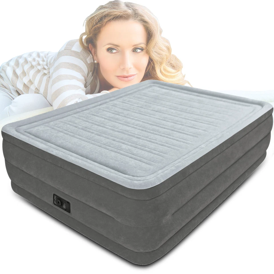 INTEX 203x152x56 cm Luftbett mit Pumpe Gästebett Bett Matratze Luftmatratze neu - Bild 2 von 4