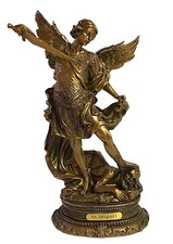 Estatua de bronce de San Miguel Arcángel de 9 pulgadas Imagen Estatua de San Miguel Arcángel