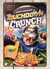 Cap'n Crunch Touchdown Crunch Cereal metal tin sign home decor accessories