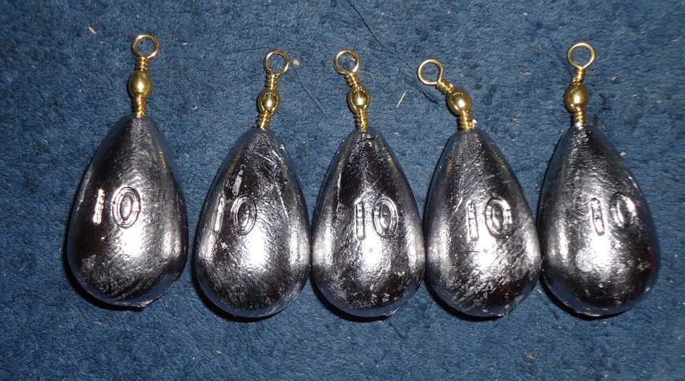 25 Bass Castng Fshng 3/8 Oz Snkers Brass Swvel Bell Snker Free