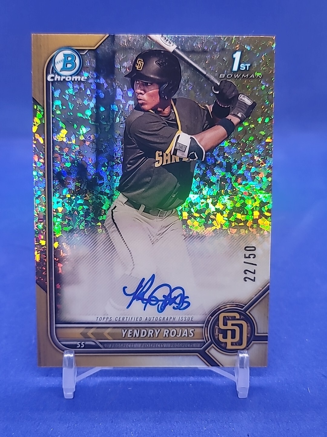 2022 Bowman Chrome Yendry Rojas 1st Auto Gold /50