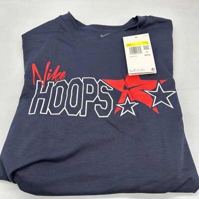 Nike Dri-FIT Primary Hoops Graphic Versatile Basketball T-Shirt Mens S Navy blue