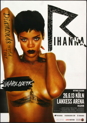 Rihanna - Diamonds World , Köln 2013 | Konzertplakat | Poster