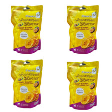 Plátano crujiente con mermelada de fruta de la pasión comida tradicional tailandesa niños diversión 90 g X 4