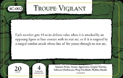 Mage Knight Omens AC-002 Troupe Vigilant