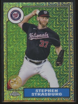 2022 Topps Chrome 1987 X-Fractor Stephen Strasburg Washington Nationals #T87C-27