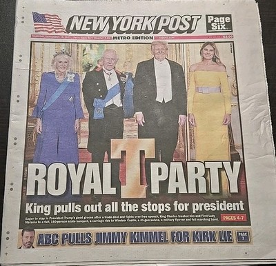 New York Post Thursday September 18, 2025 Royal T Party Mets Lose