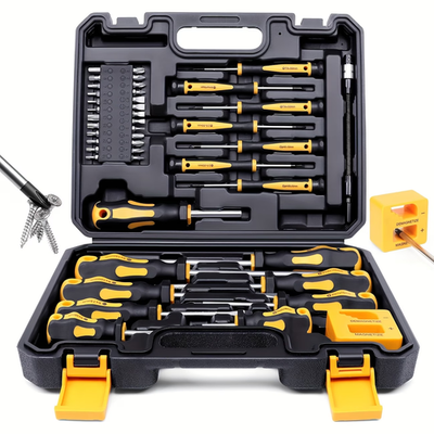 #ad 43 Piece Magnetic Screwdriver Set: Slotted Phillips Hex Torx Precision Tools $31.00