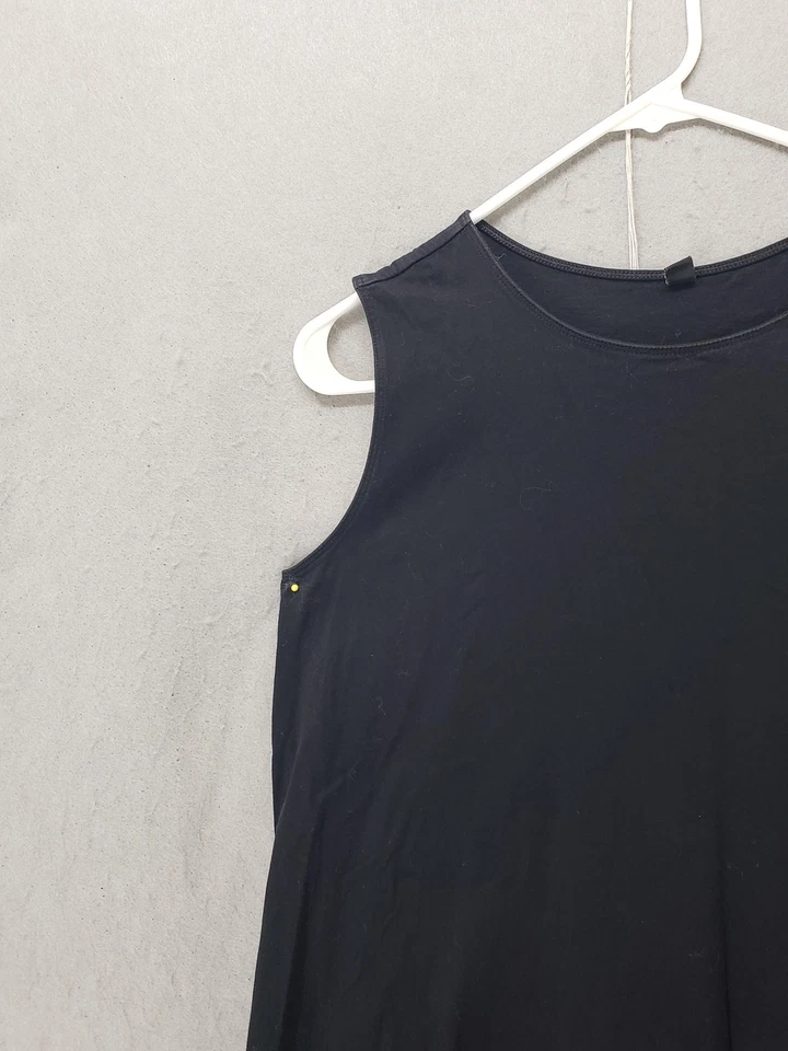 Vestido Uniqlo para mujer mediano negro sin mangas línea A sin mangas 100 % algodón informal Foto 2 de 4