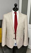 Marks and Spencer Tailored Fit 2-PCS Neutral Men’s Linen Suit. C-40”S, W-34”/28”