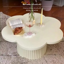 Couchtisch mit Korallen Effekt und Blumenmuster, stilvoller kleiner